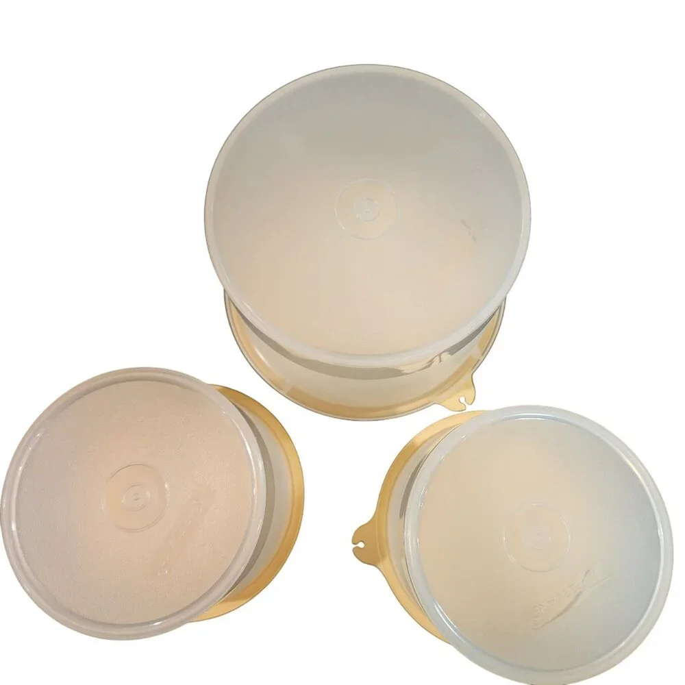 Vintage Tupperware Stackable Storage Containers With Lids - Picture 3 of 3